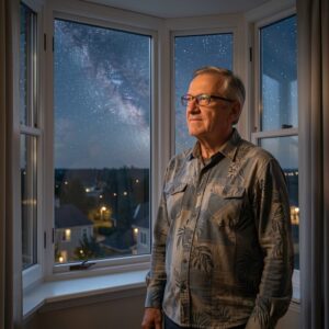 Citizen of Earth Steve Cocconi looking into the Cosmos where we are all a part - AI of Steve by NightCafe